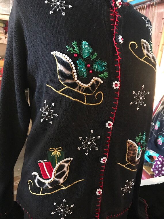 Ugly Christmas Sweater. Vintage Ugly Christmas Sw… - image 2