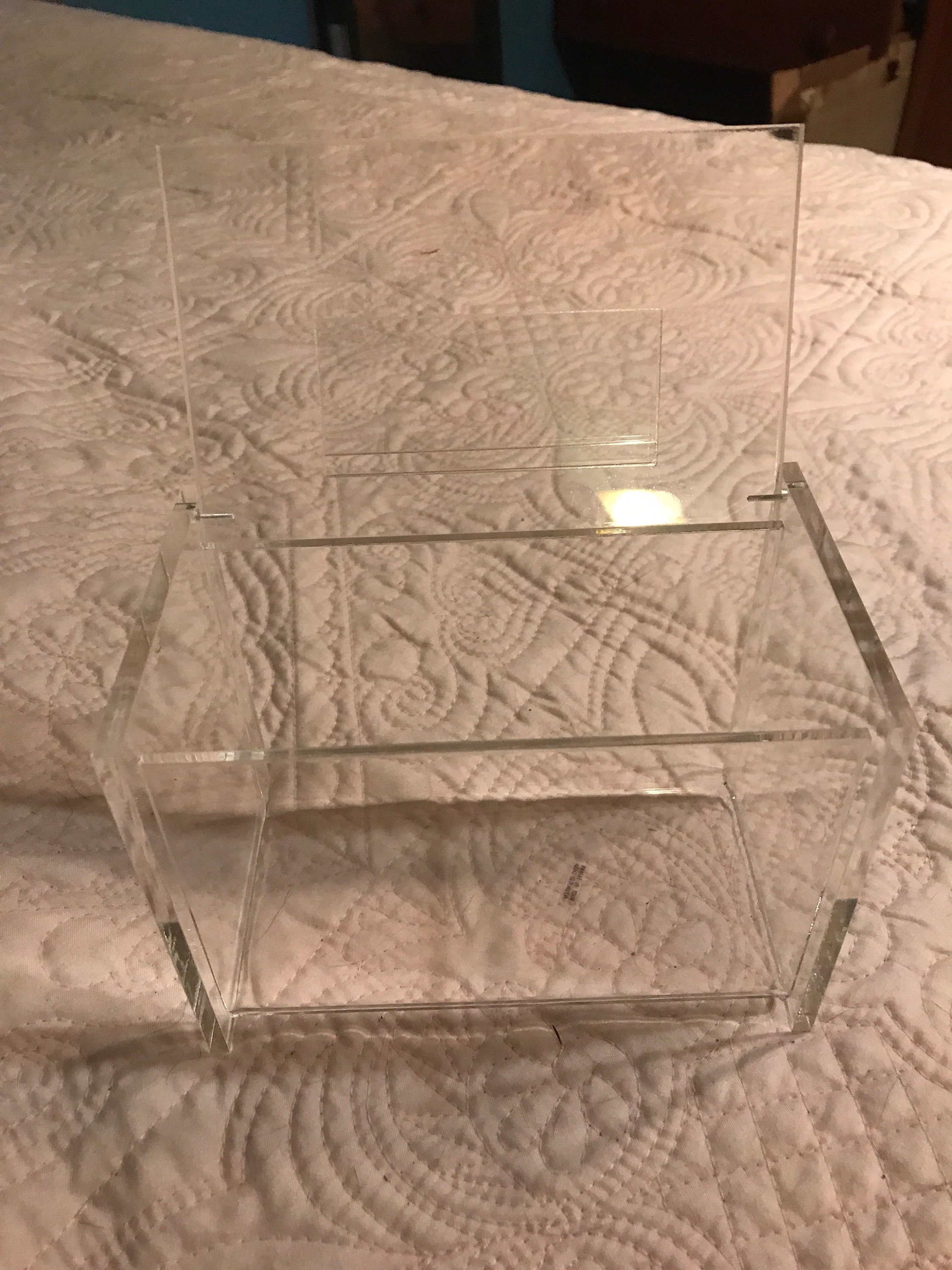 Vintage Lucite Recipe Box. Lucite Box. Lucite Recipe Organizer. Recipe