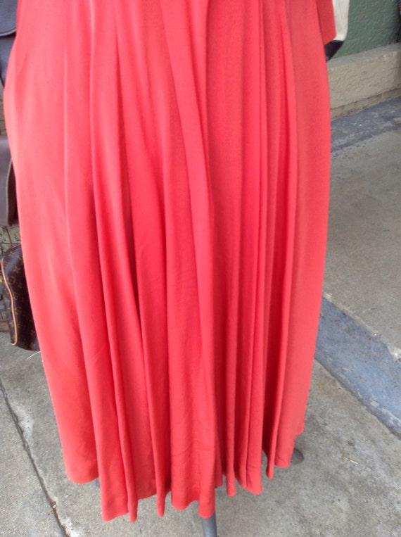 Vintage Red Dress. Full Swing Dress. Rockabilly V… - image 4