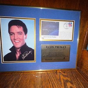 Vintage 1999 Elvis Presley Framed and Numbered Souvenir, Artist of The Century