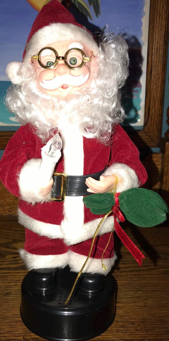 Vintage 1990’s Musical Santa Claus. Lighted Musical Santa