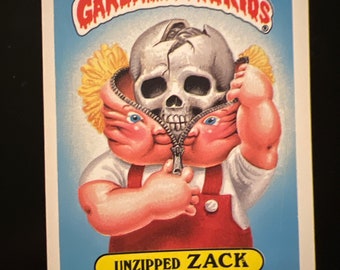 1986 Garbage Pail Kids, Unzipped Zack. Rare Card, 132b. Original