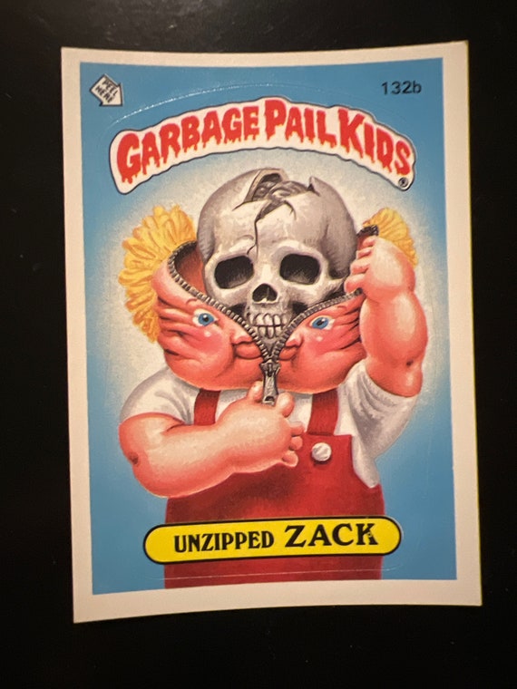 1986 Garbage Pail Kids, Unzipped Zack. Rare Card, 132b. Original