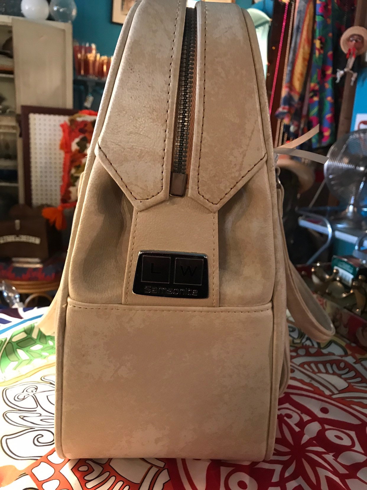 Vintage Samsonite Silhouette Weekender Travel Bag. White Samsonite