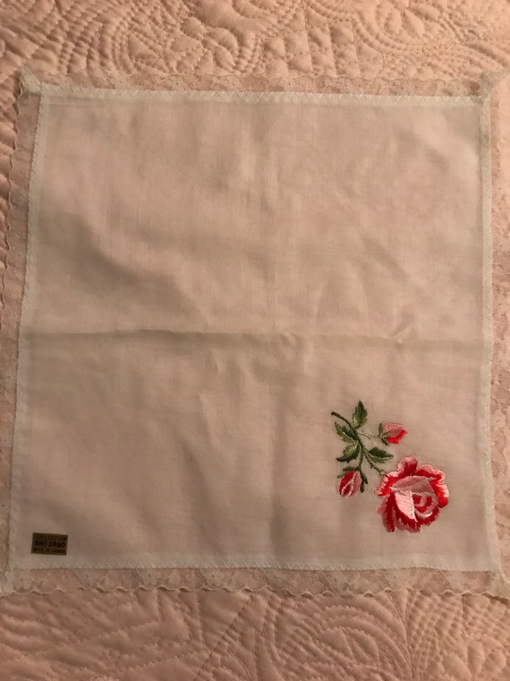 Vintage White Lace Handkerchief. White Hankie. La… - image 4