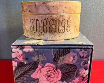 Vintage Faberge, Act IV Powder Box. Act IV, Faberge Dusting Powder. Powder, Powder Box, Boudoir