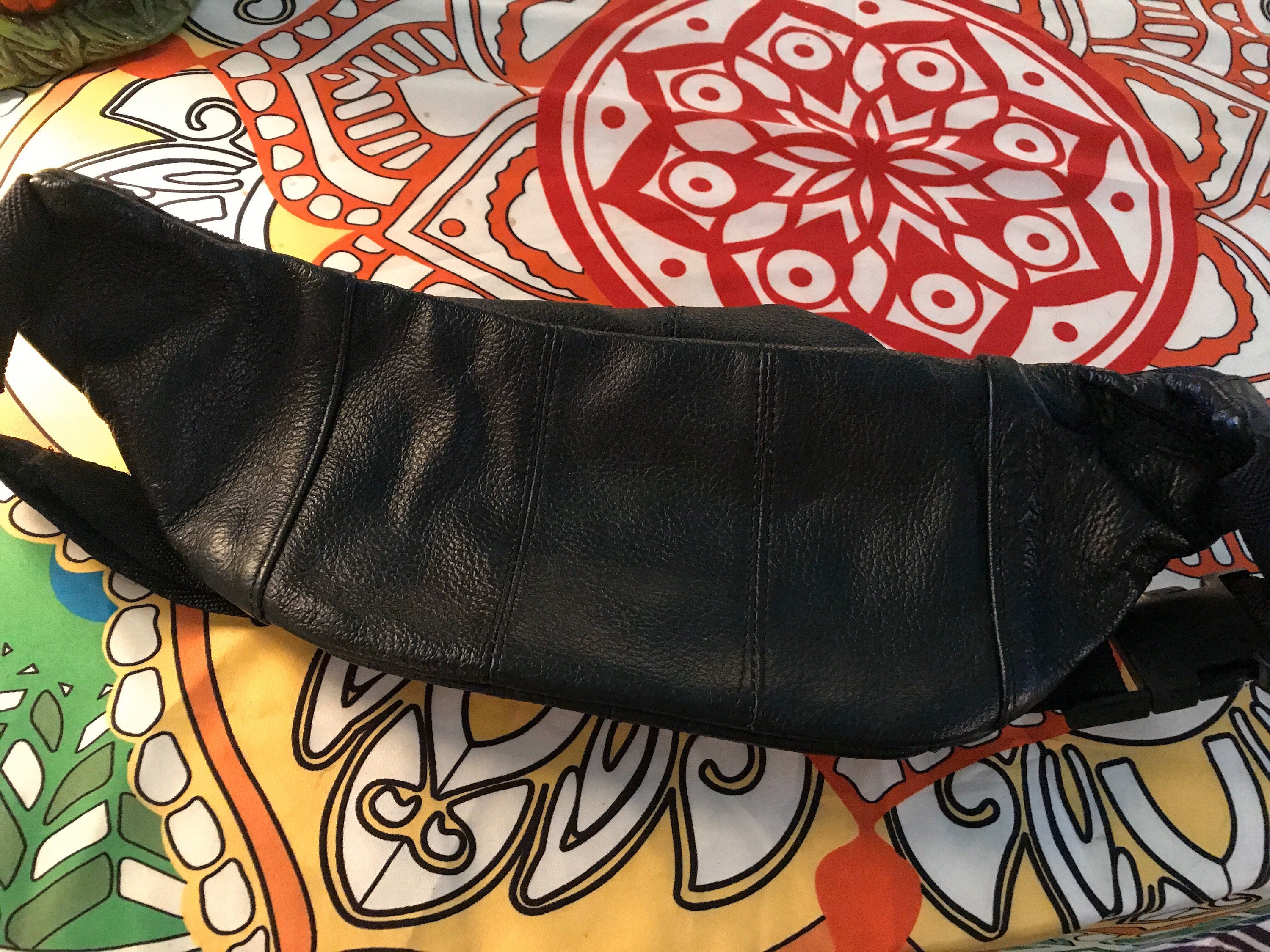Vintage Leather Fanny Pack. Fanny Pack. Vintage Fanny Pack. Black