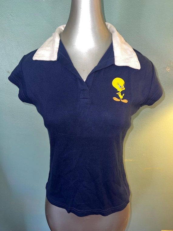 Vintage 1990’s Kid’s  Blue Looney Tunes Tweety Bird T-Shirt, Size Large