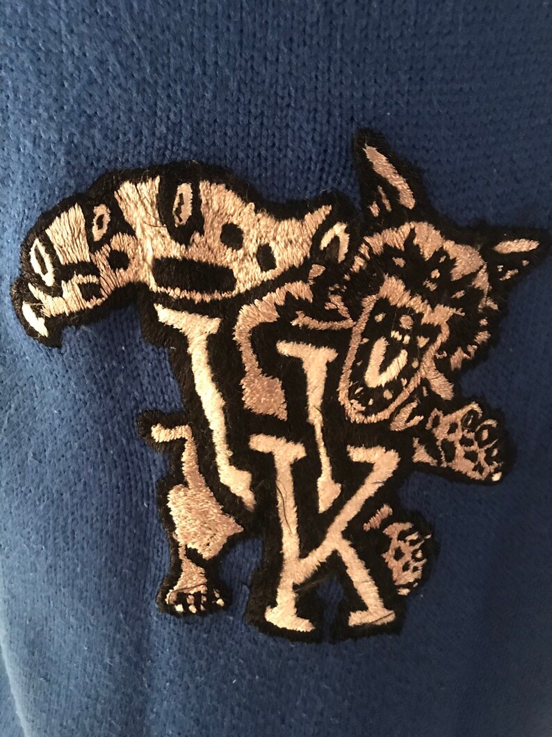 Vintage Kentucky Wildcat Sweater Vest. Kentucky Wildcats Ugly Sweater. UK Sweater Vest. University of Kentucky Sweater. Size Small image 5