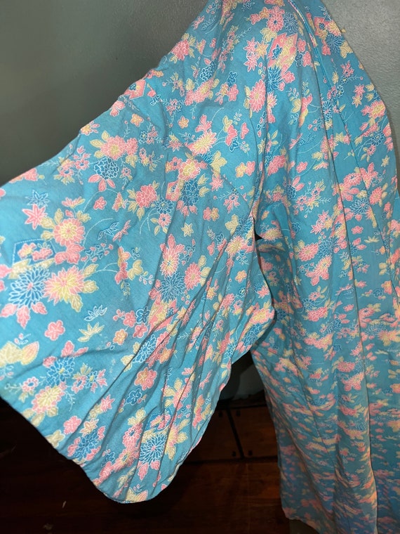 Vintage Blue Floral Kimono Robe, When You Want To Fee… - Gem