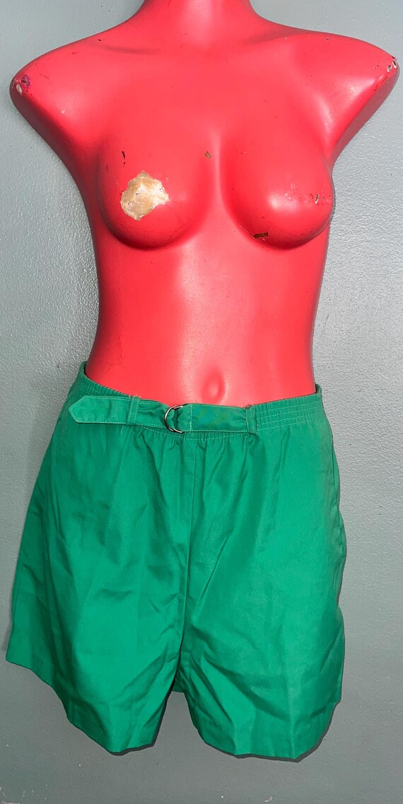 Vintage Women’s 1980's  Green Shorts, Size 14