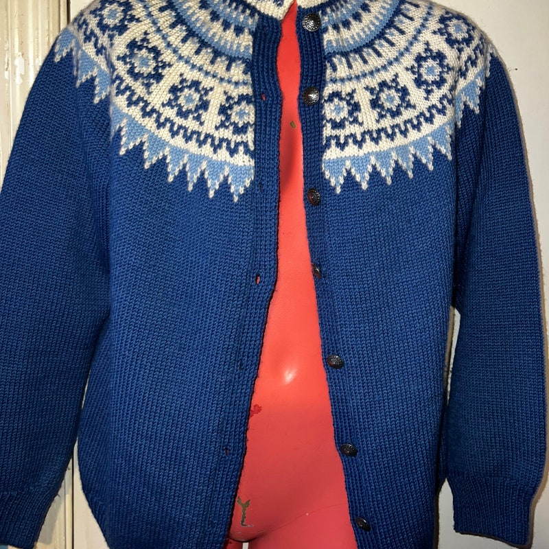 Norway 1963 Blue Wool Men's Sweater