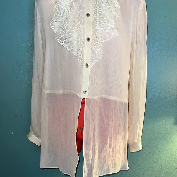 Vintage Platinum By Dorothy Schoelen Shirt. Beautiful Shirt By Dorothy Schoelen. Boho. Whimsical. Artsy Outfit