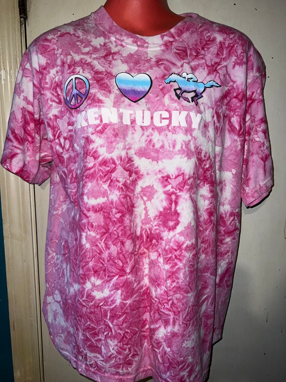 Vintage Kentucky Tshirt. 90’s Tie Dye Kentucky Peace, Love, and Horses Shirt. Vintage Tshirt. KY Tshirt. Kentucky Souvenir. Size Large