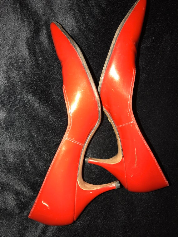 Vintage Red Patent Leather High Heels.Anthony Dal… - image 6