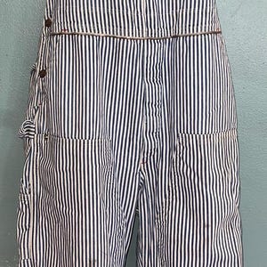 Vintage Big Mac Hickory Stripe Distressed Overalls, Work Wear