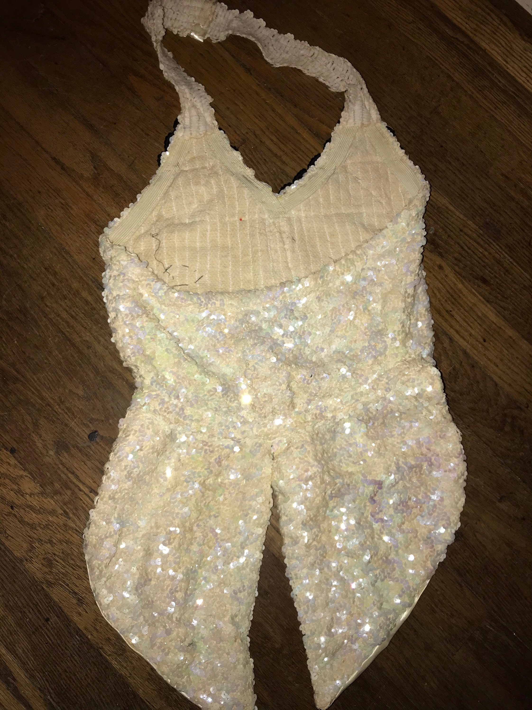 Vintage 1960’s Sequin White and Black Tap Costume. Taffy’s Adorable Tao