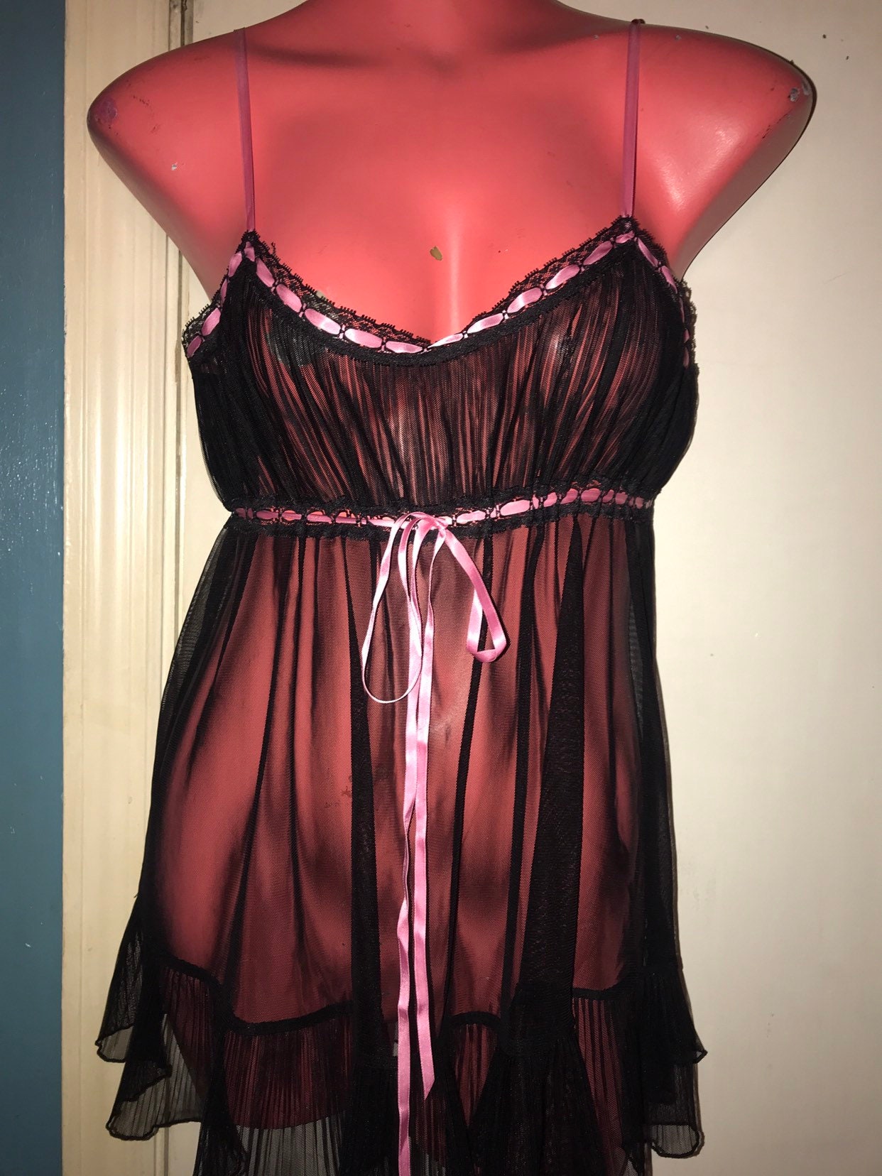 Victoria secret black nightgown sale
