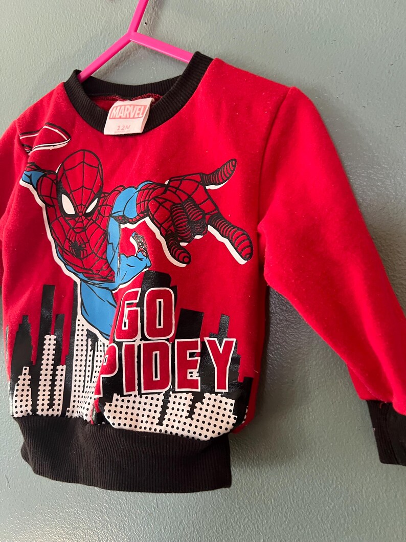 Vintage 1990’s Baby Spider Man Sweatshirt, Size 12 Months Bild 3