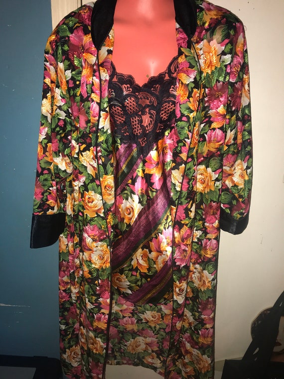Vintage Victoria's Secret Satin Robe and Nightgown