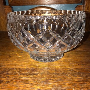 Vintage Cut Crystal Glass Bowl