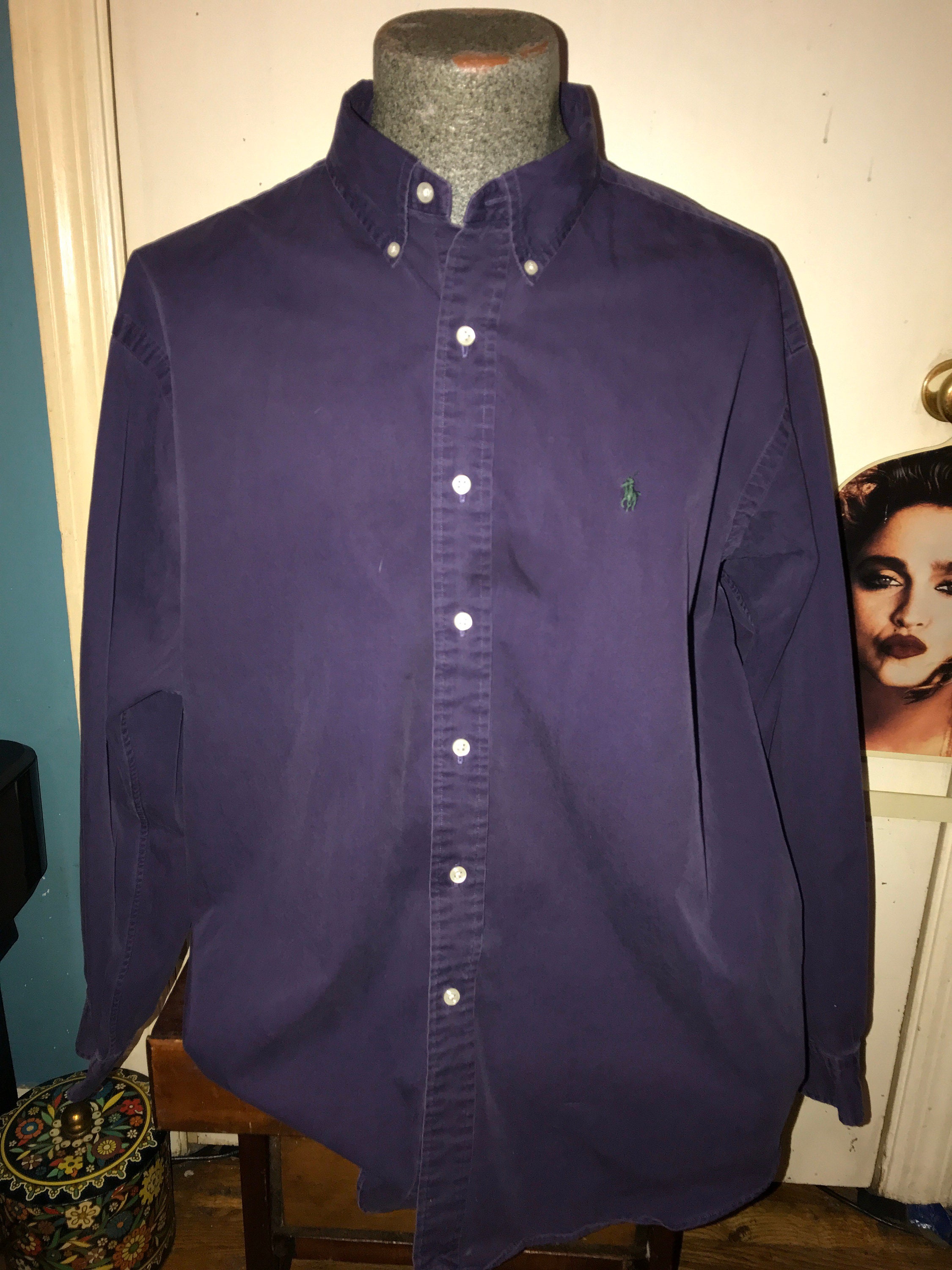 Vintage Ralph Lauren Button Down Shirt. Purple Blake Ralph Lauren Shirt ...