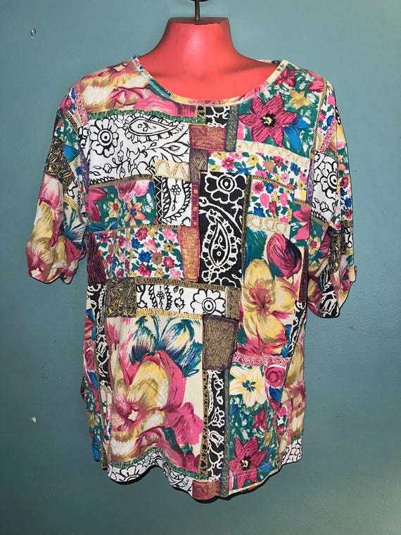 Vintage 90’s The Limited Abstract Mixed Patterns Oversized Shirt