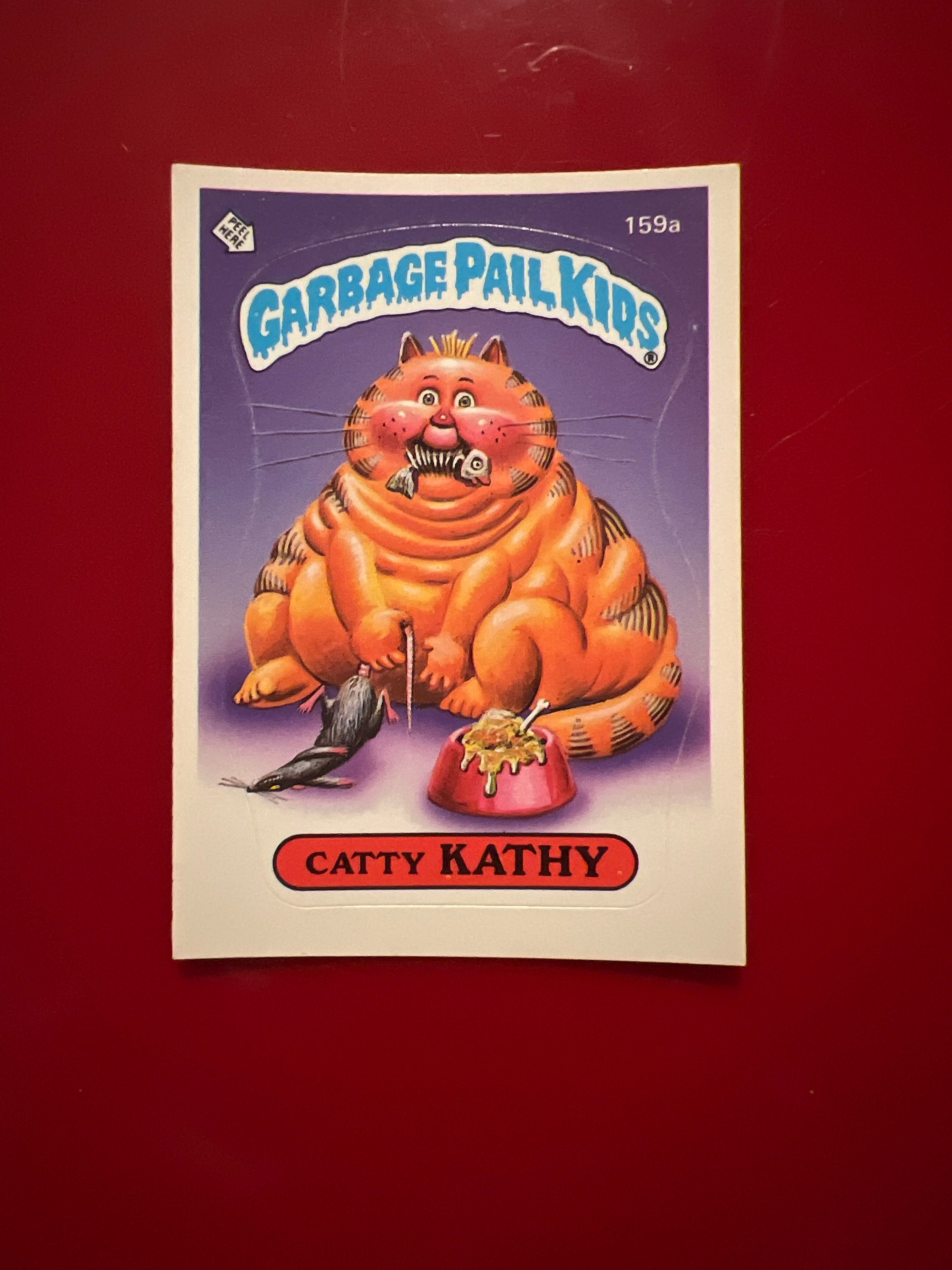 Vintage 1986 Garbage Pail Kids Cards, Catty Kathy Card 159a - Etsy