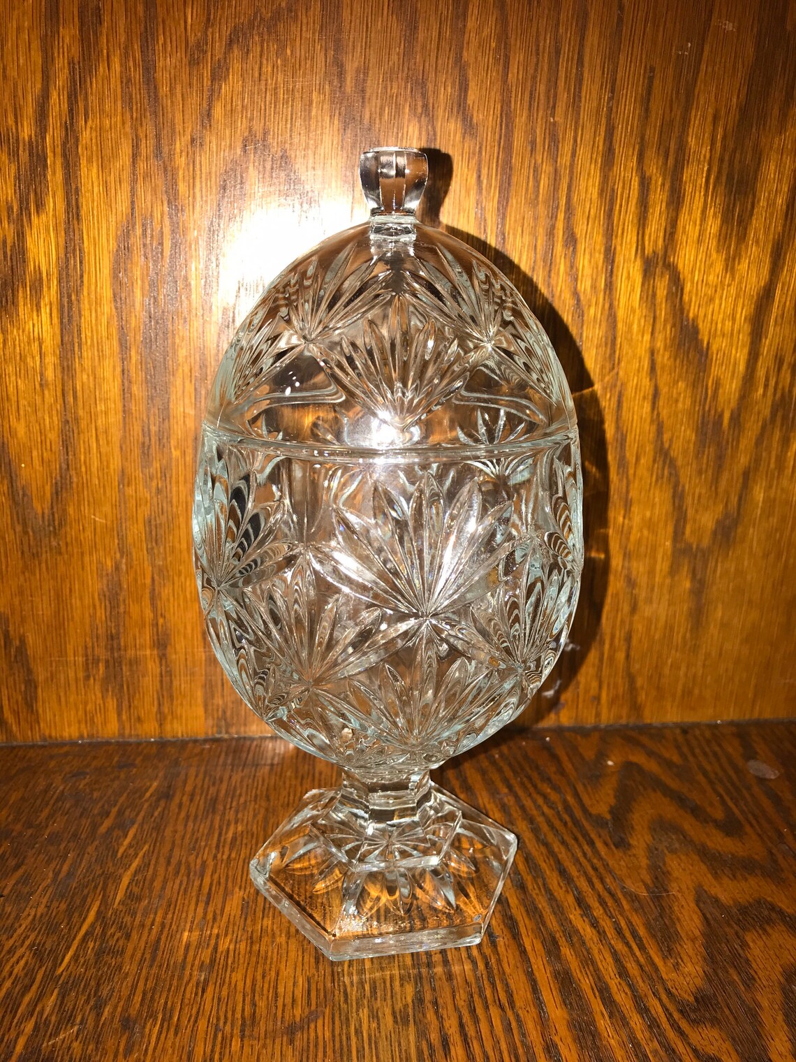 Vintage Cut Glass Egg Dish. Cut Glass Egg Dish With Lid. Glass Etsy