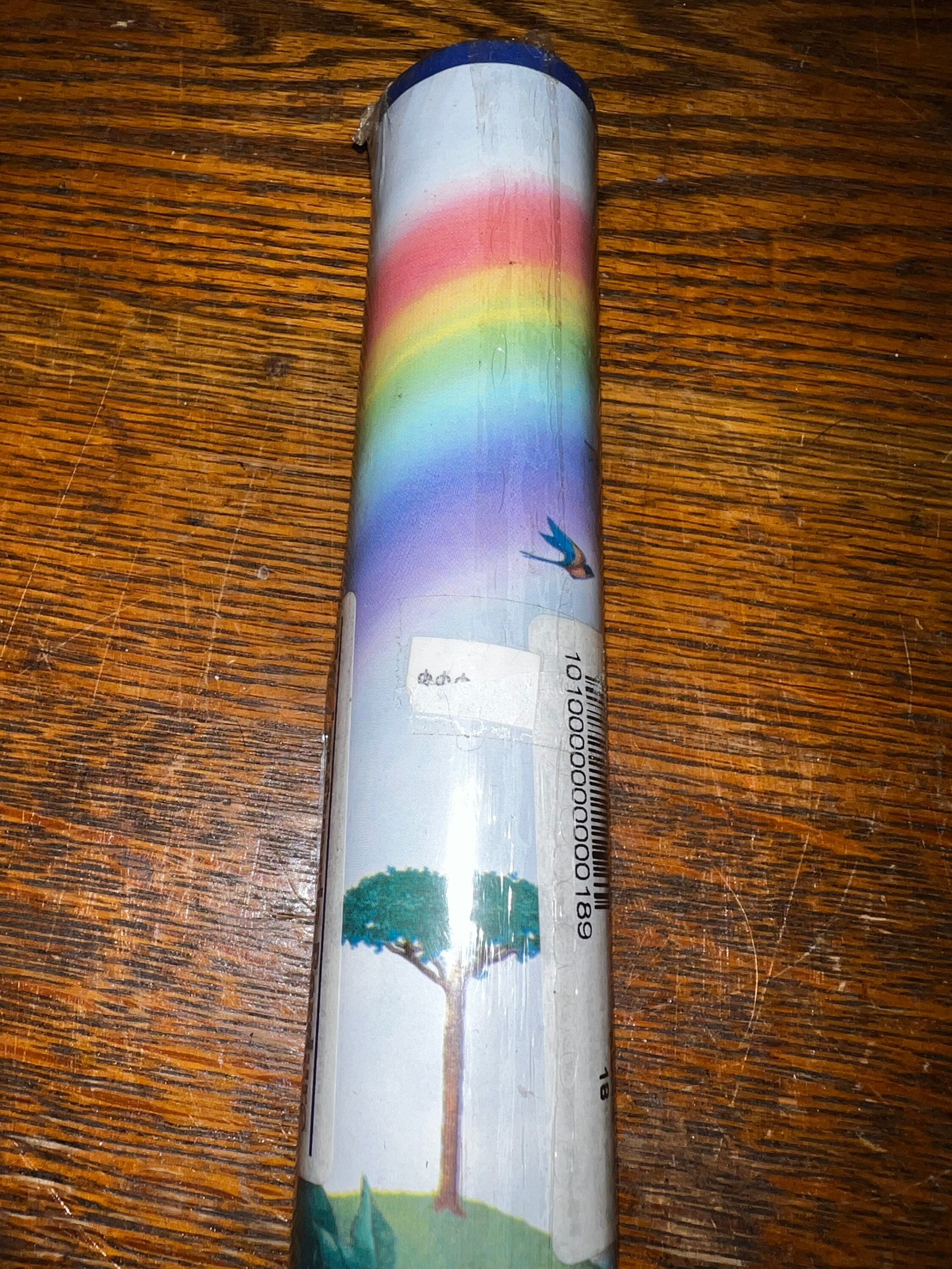 Vintage Deadstock Wallpaper Border. Rainbow and Animals Theme Wallpaper