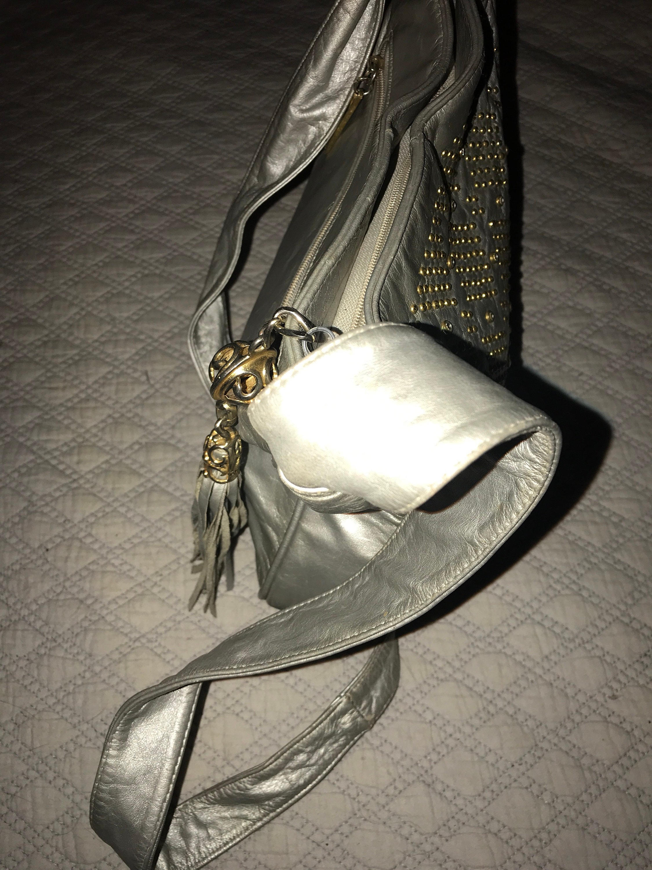Vintage Paris Handbags Purse. Silver and Gold Purse. Blingy Purse