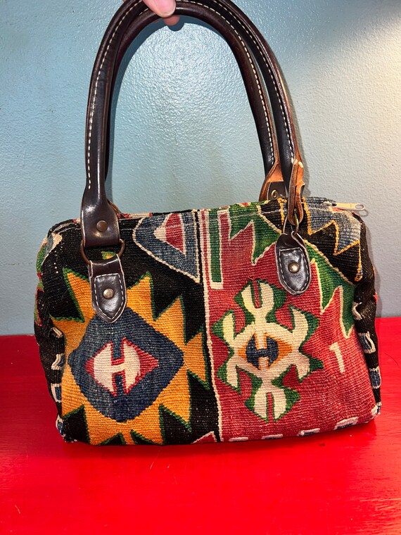 Vintage Kilim Purse. Wool Handmade Kilim Purse. “… - image 5