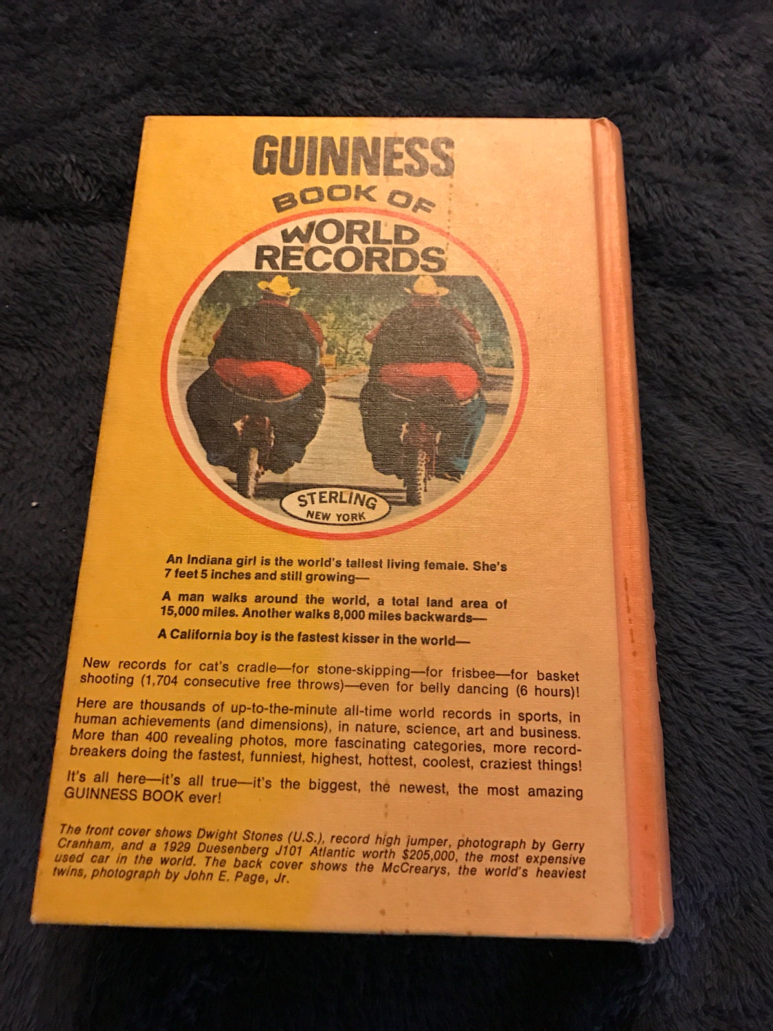 1976 Guinness Book of World Records. World Records Book. Vintage Book.