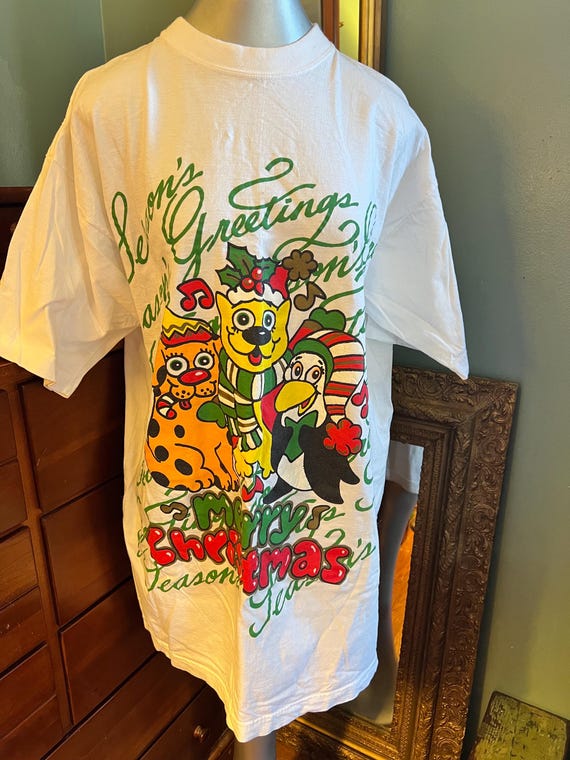 Vintage Christmas T-shirt, Size 3XL