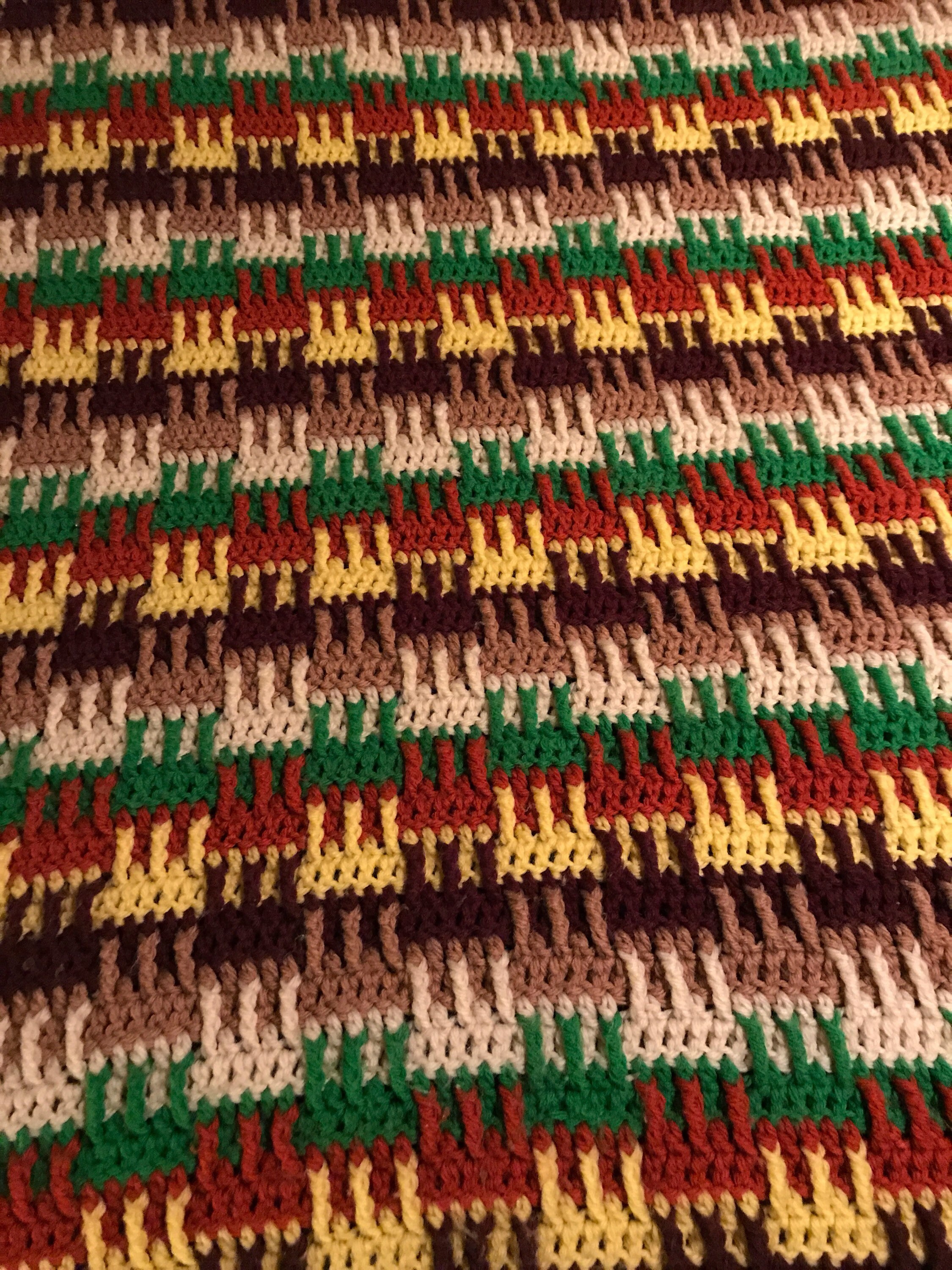 Vintage Afghan. MultiColored Afghan. Vintage Blanket. Vintage Afghan