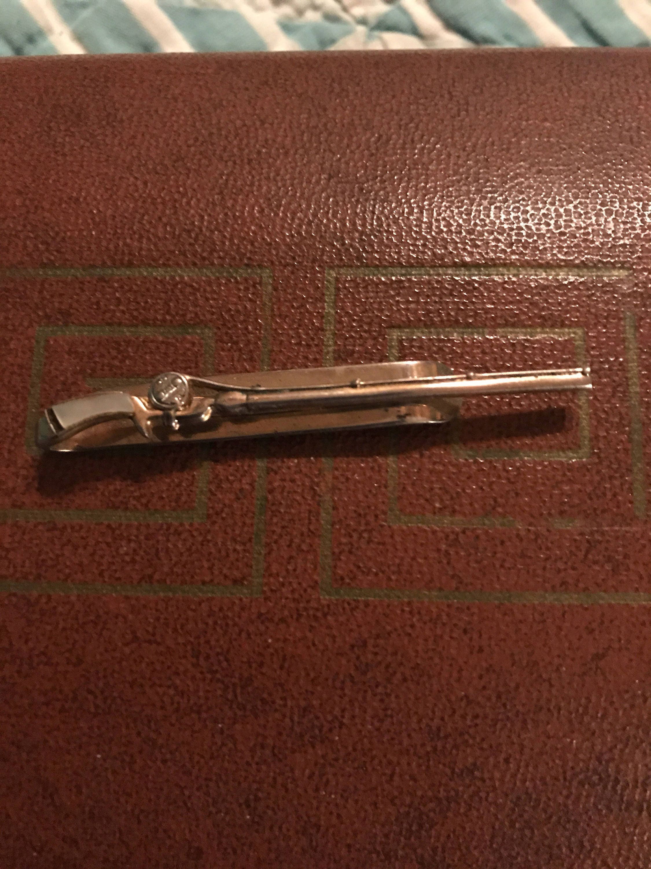 Vintage Swank Tie Clip. Gold Gun Swank Tie Clip. Tie Clip. Gun Tie Clip