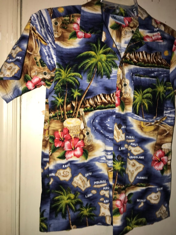 Vintage Kid’s Hawaiian Shirt. RJC Hawaiian Shirt.… - image 6