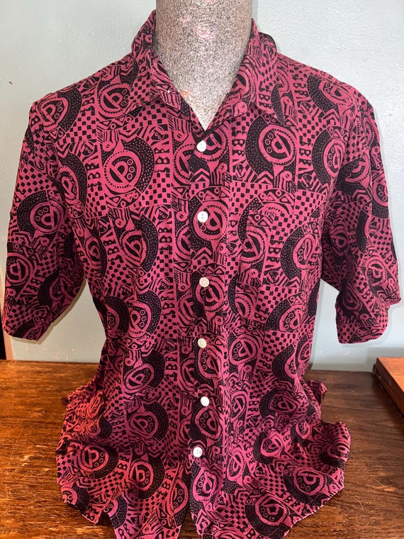 Vintage 90’s J. Peterman Batik Shirt, Size Large