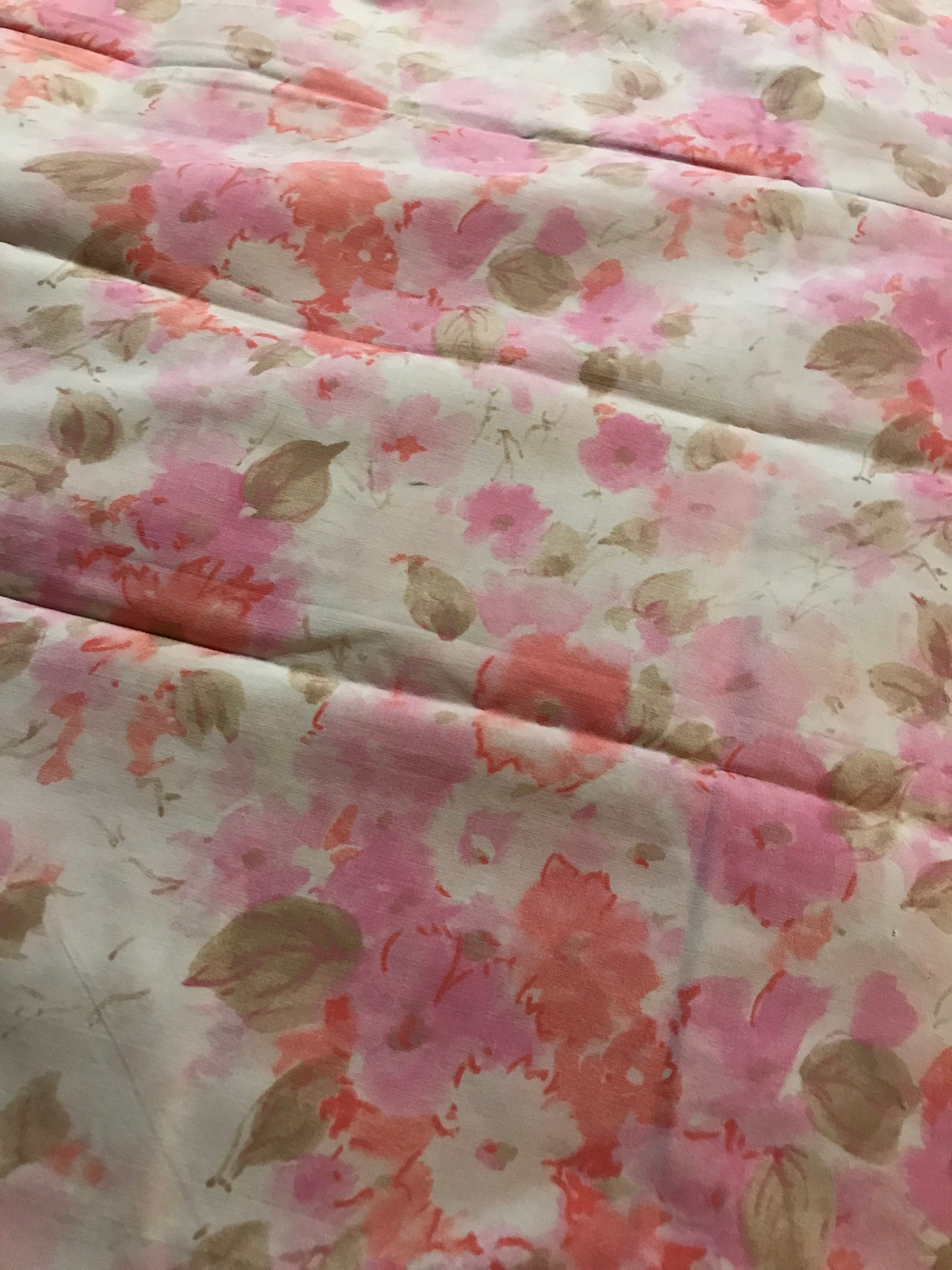 Vintage Cannon Percale Floral Standard Size Pillowcase. Cannon Pink and