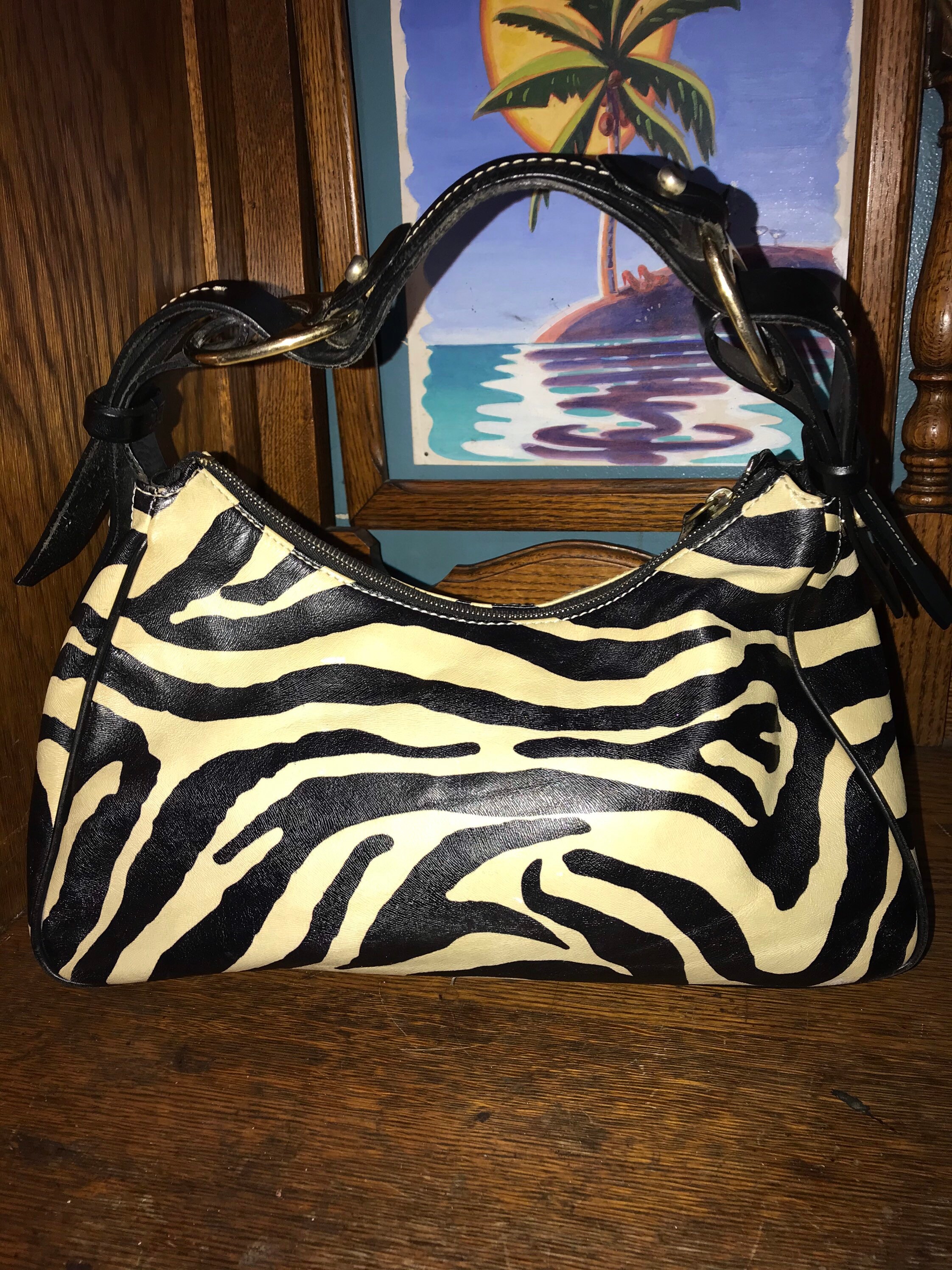 Dooney and Bourke Zebra Purse. Vintage Leather Zebra Dooney and Bourke