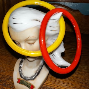Vintage Set of Two Art Glass Bangle Bracelets