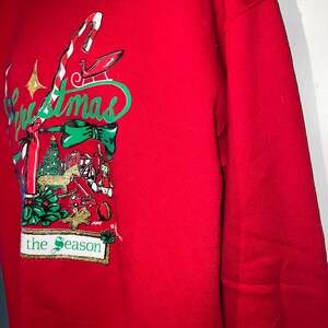 Ugly Christmas Sweatshirt. Christmas Spirit of The Season Sweatshirt. Ugly Christmas Sweatshirt. Vintage Christmas Sweatshirt. Size XL image 4