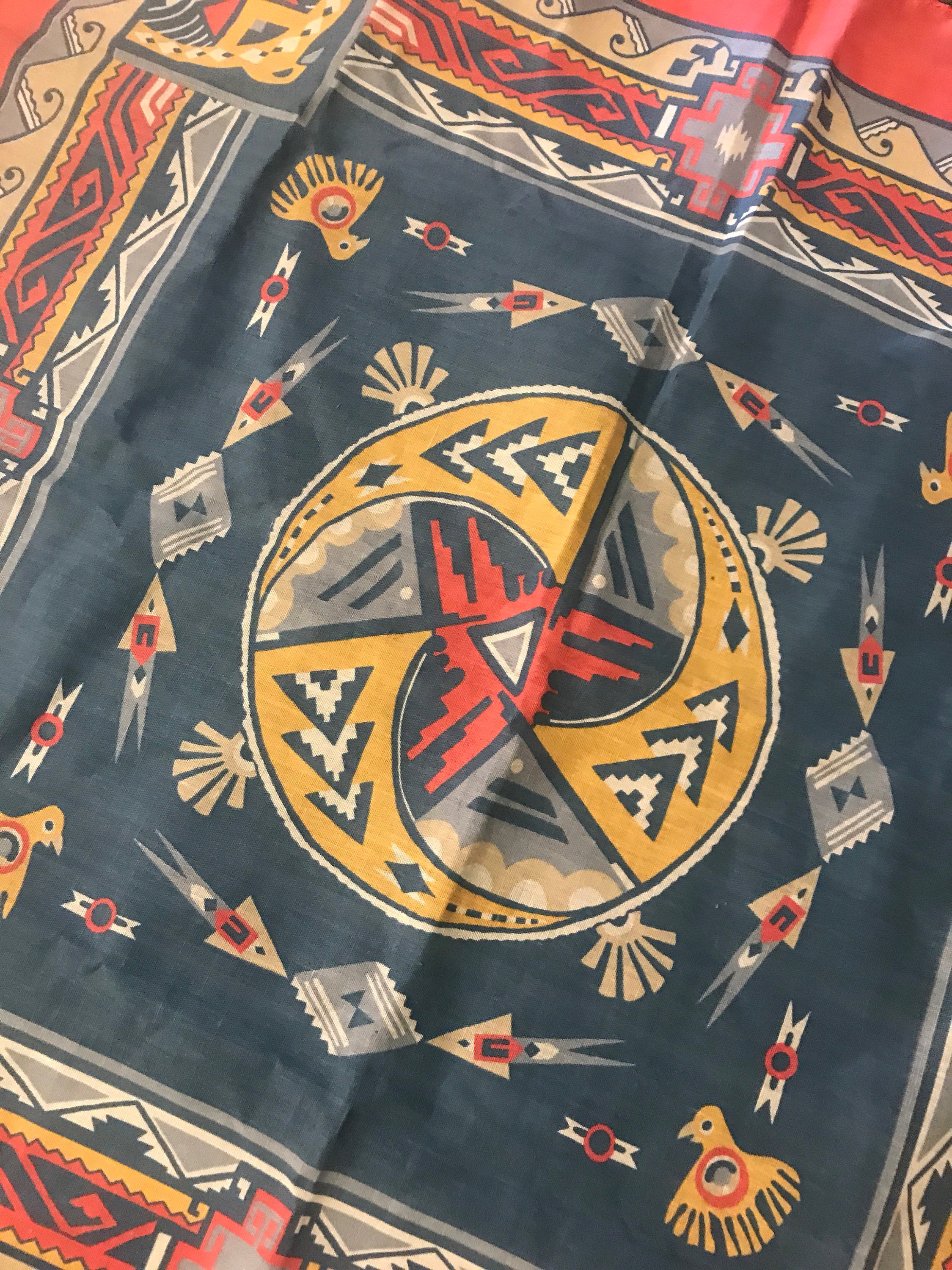 Bandana. Vintage Bandana. Southwest Design. Native American