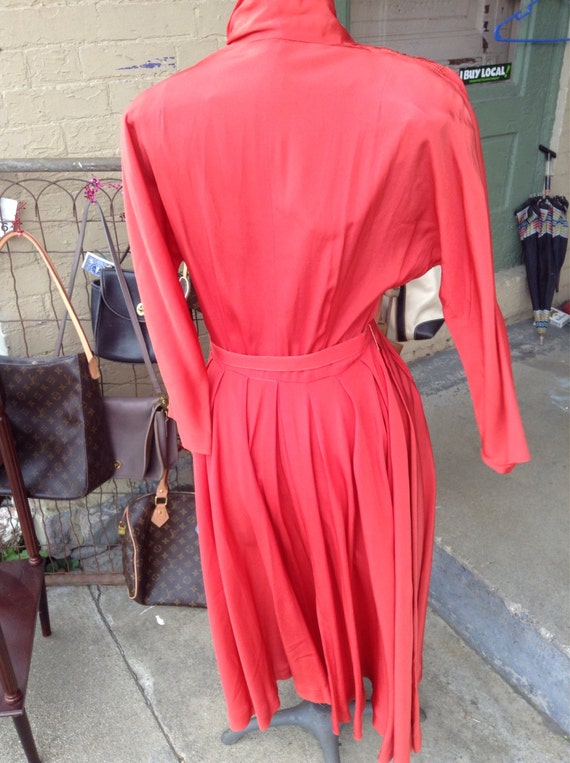 Vintage Red Dress. Full Swing Dress. Rockabilly V… - image 2