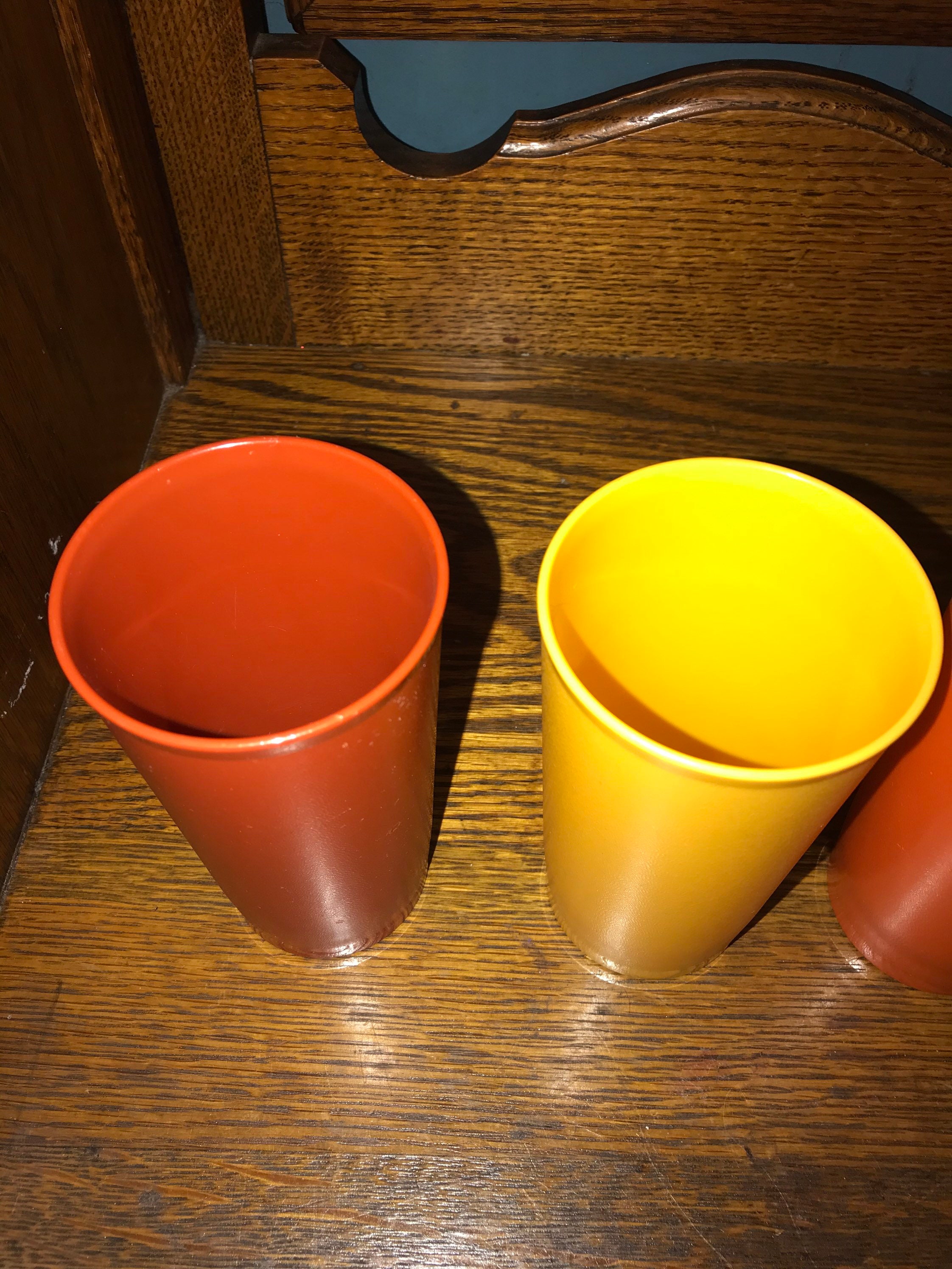 Vintage 1980’s Tupperware Cups. Set of Four Tupperware Tall Tumblers
