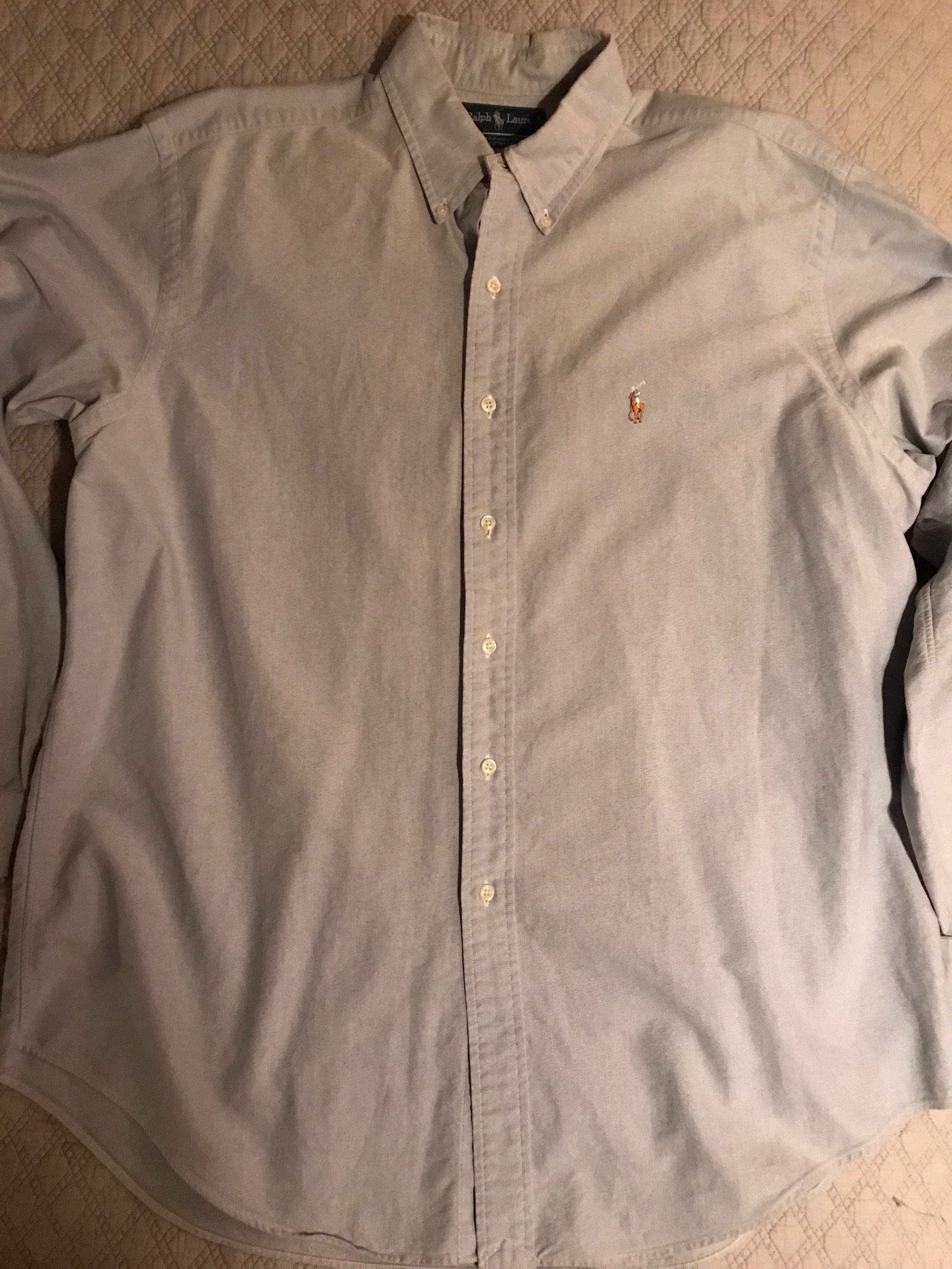Vintage Ralph Lauren Button Down Shirt. Blue Yarmouth Ralph Lauren