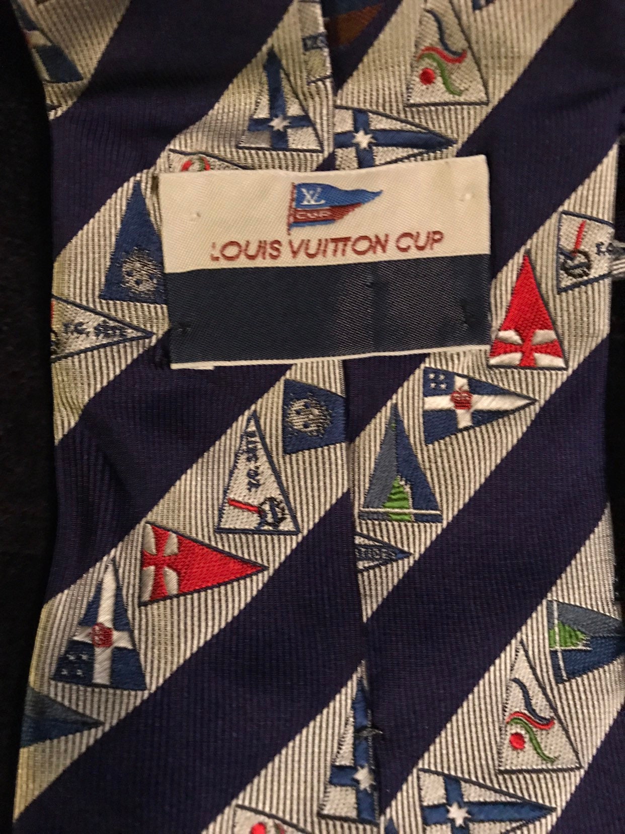 Vintage Louis Vuitton Cup Silk Tie. Vintage Louis Vuitton Cup Silk ...