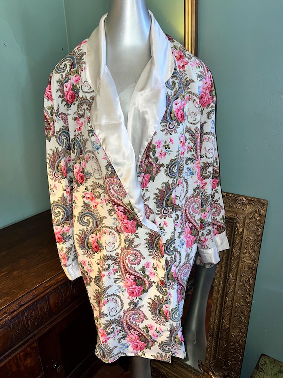 Vintage Victoria's Secret Paisley Satin Nightgown, Gold Label, Size Medium