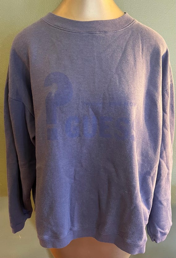 Vintage 1980’s Blue Guess Sweatshirt, Size One Size