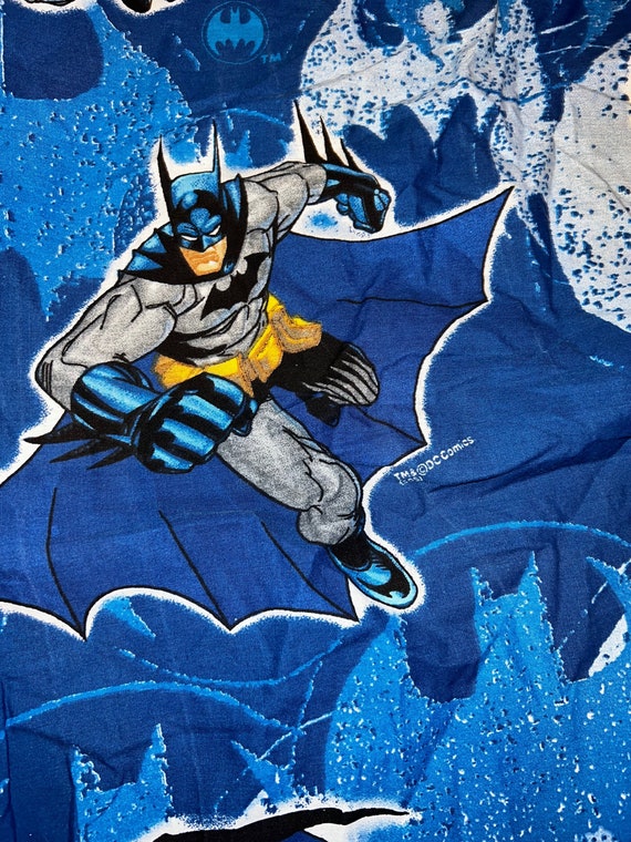 Vintage 1990’s Batman Twin Fitted Sheet. Batman Twin Bedding. DC Comics Bed Sheets. One Twin Batman Bedsheet